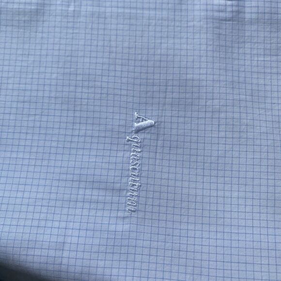 Aquascutum London Mens Dress Shirt 42/16.5 Light Blue Button Down Long Sleeve - Picture 9 of 10